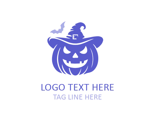 Scary Halloween Pumpkin Logo