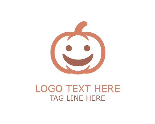 Scary Pumpkin Outline Logo
