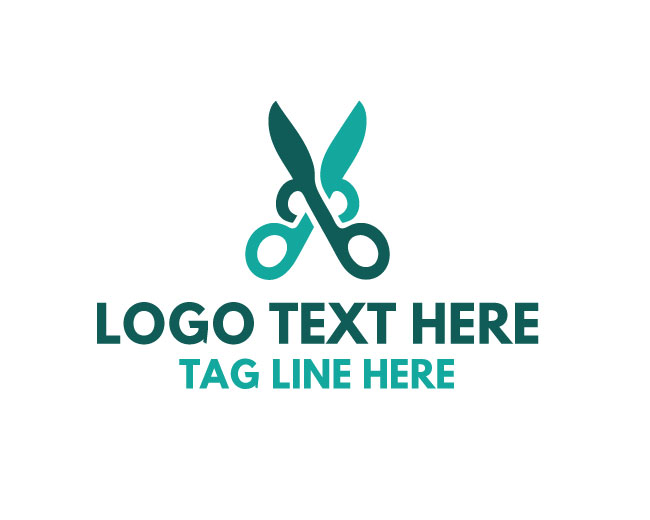  Scissor Bunny Hair Design Logo