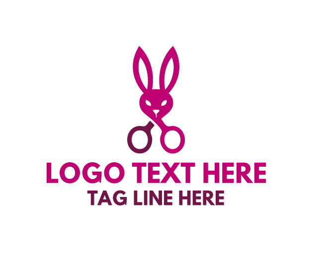 Scissor Bunny Salon Design Logo