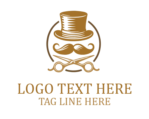 Scissor Hat Barber Logo