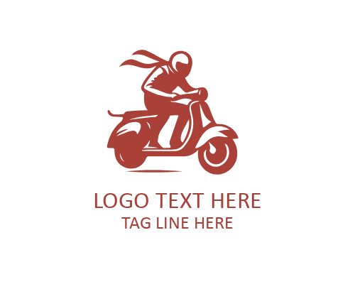 Scooter Outline Badge Logo