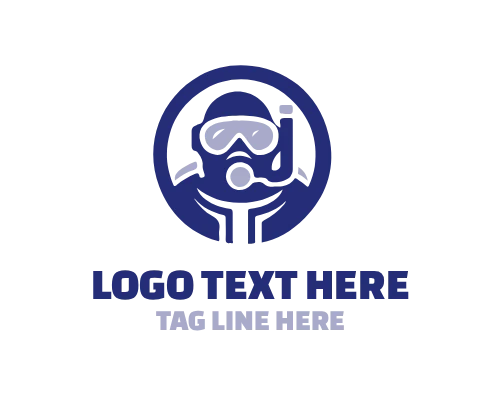 Scuba Diver Silhouette Logo