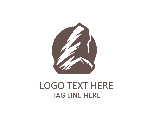 Sculpted Flat Stone Logo for Architecture, Construction, and Design
