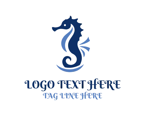 Sea Horse Emblem Logo