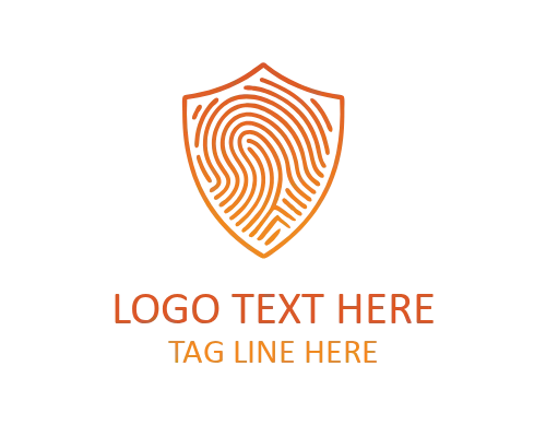 Secure Fingerprint Shield Logo