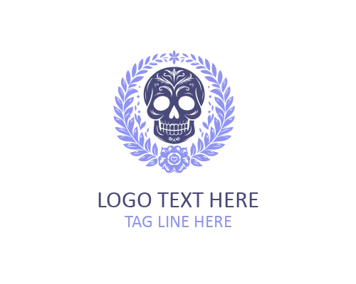 Serape Sugar Skull Logo
