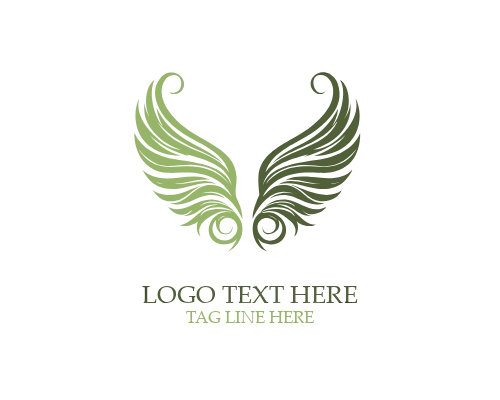  Serene Angel Wings Logo