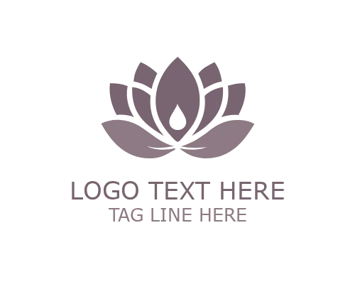 Serene Lotus Floral Logo for Meditation and Wellness Branding