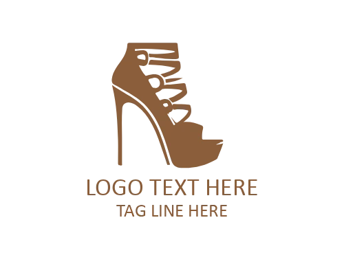  Serenity Heel Logo for Calm and Elegant Women Brands