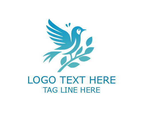 Serenity Nesting Bird Logo for Peaceful Nature Branding