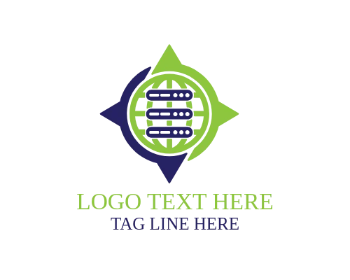  Server Globe Logo for Global Technology and Hosting Brands
