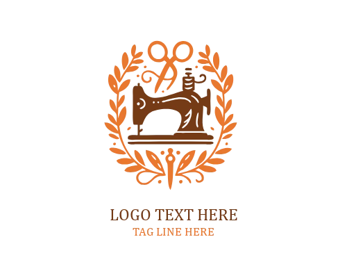 Sewing Fashion Mark Logo