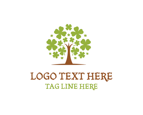 Shamrock Tree Outline Logo