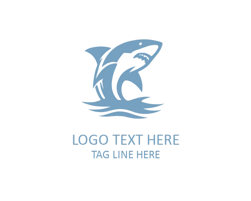 Shark Shadow Style Logo