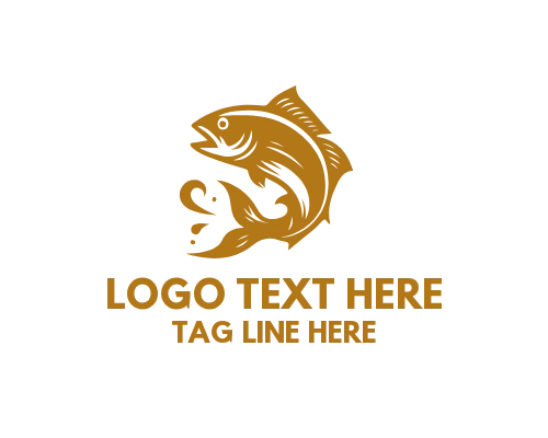 Shark Style Fish Mascot Logo