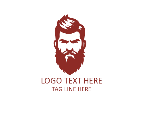 Sharp Beard Guy Barber Logo