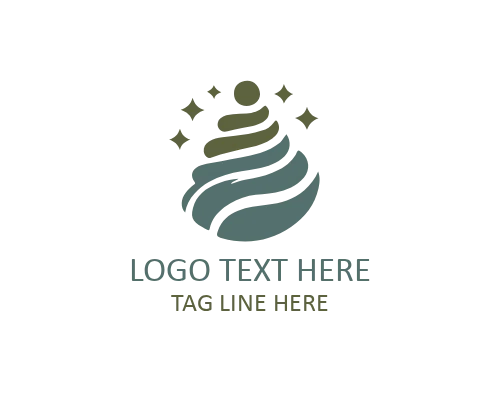 Shattered Flat Stone Logo for Architecture, Construction, and Design