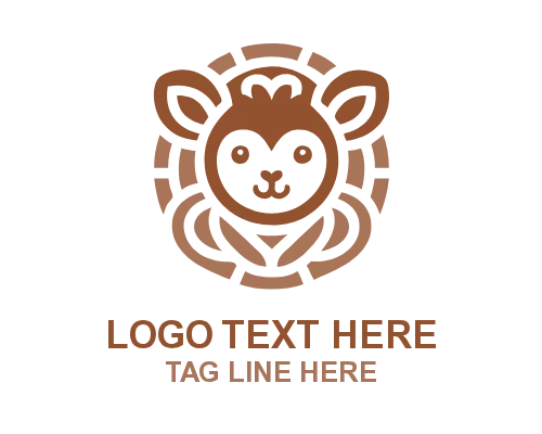 sheep Baby Icon Logo
