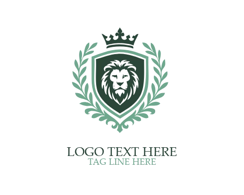 Shield Lion Crest Logo