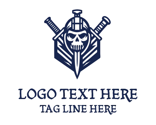 Shield Skull Military Logo