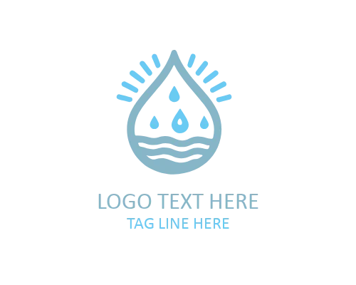 Shiny Drop Icon Logo