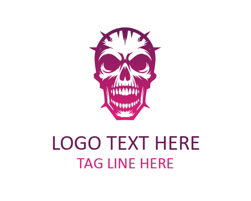 Shock Punk Skull Logo