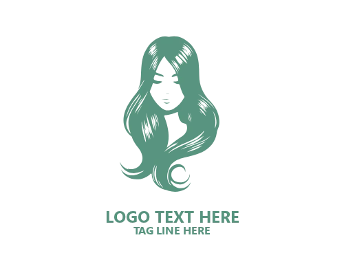Short Hair Women Logo