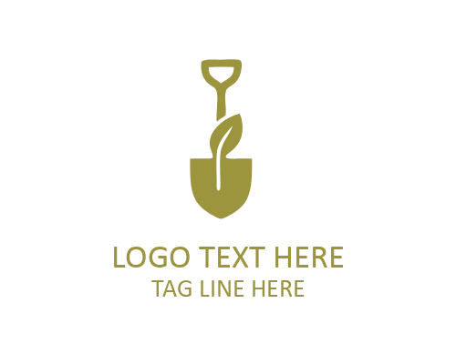 Shovel Landscape Logo for Landscaping Companies and Outdoor Branding