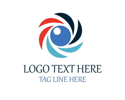 shutter lens line art modern logo