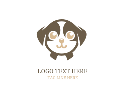 Shy Cute Puppy Logo