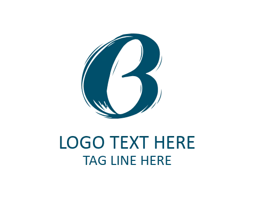 Signature Brush Letter B Logo for Personal Branding