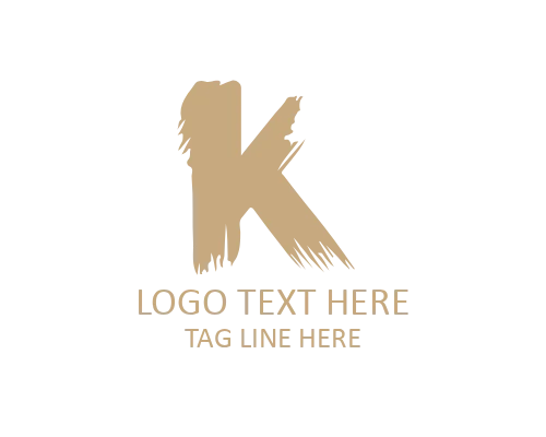 Signature Brush Letter K Logo for Personal Branding