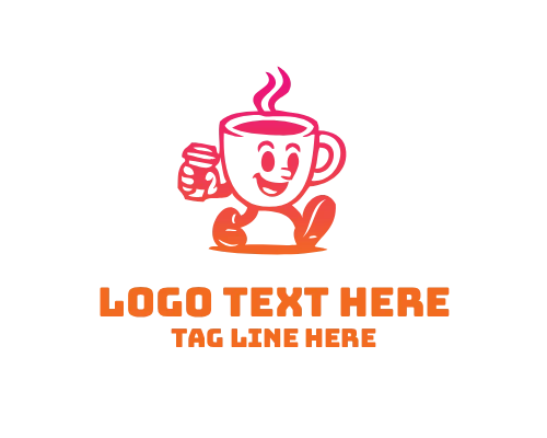 Signature Coffee Mascot Logo