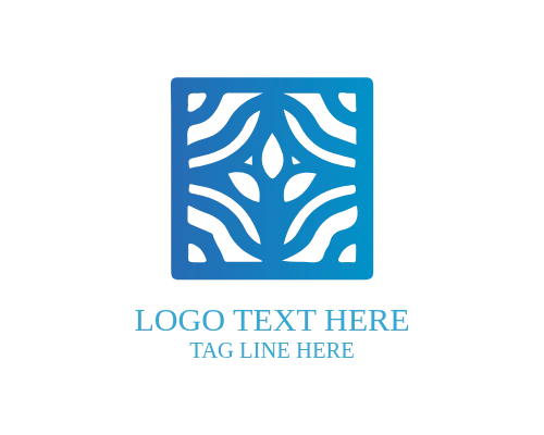 Signature Floral Cube Brand Identity Logo