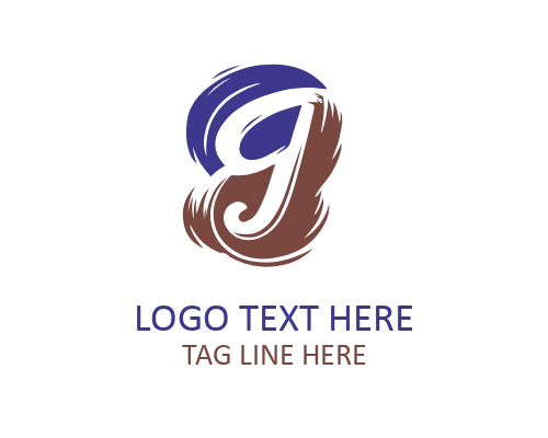 Signature Fluid Brush Letter G Logo for Personal Branding