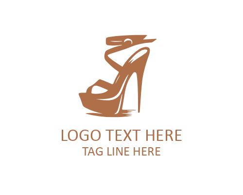 Signature Heel Logo for Stylish Women Footwear Brands