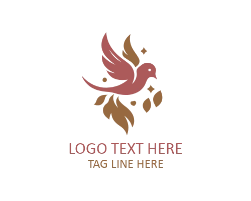  Signature Love Bird Flat Logo for Personal Romantic Brands