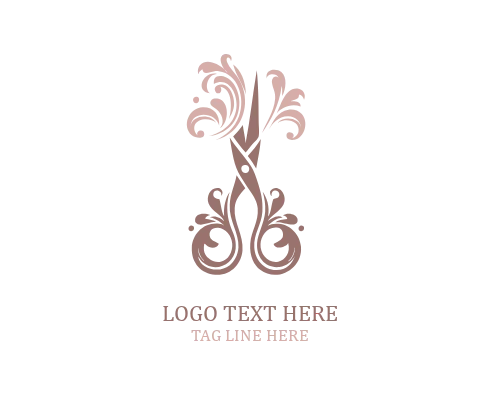 Signature Scissor Floral Logo