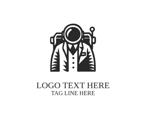  Signature Space Man Brand Identity Logo