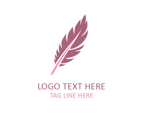 Signature Style Feather Pen Logo