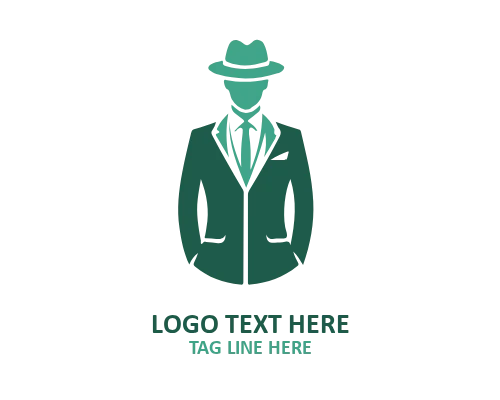 Signature Suit Man Dress Logo