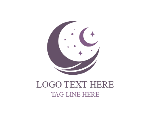 Silent Night Moon Logo for Calm and Minimal Brands