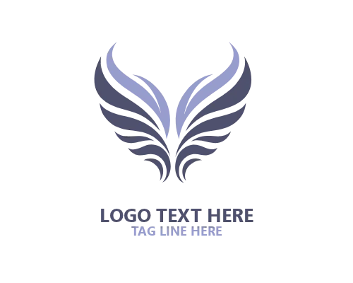  Silhouette Angel Wings Logo