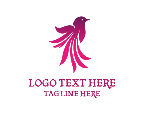 Silhouette Elegant Bird Logo