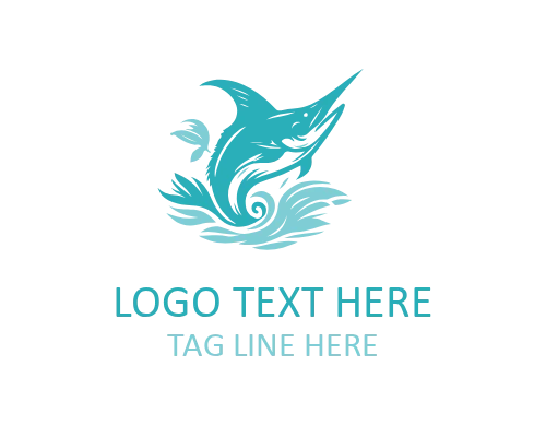 Silhouette Marlin Fish Logo for Modern Marine Branding
