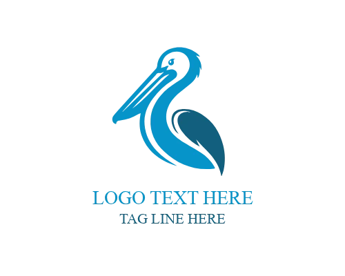 Silhouette Pelican Logo for Minimal, Modern, and Professional Brands