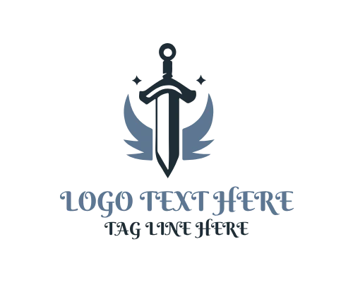 Silver Sword Logo for Elegant Warrior Branding