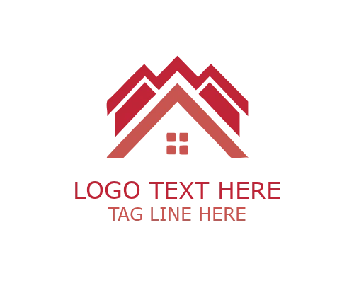 Simple Abstract Roofing Logo for Clean Contractor Branding