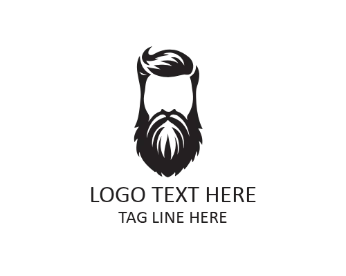 Simple Beard Guy Avatar Logo